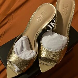 Brand new gold sandals